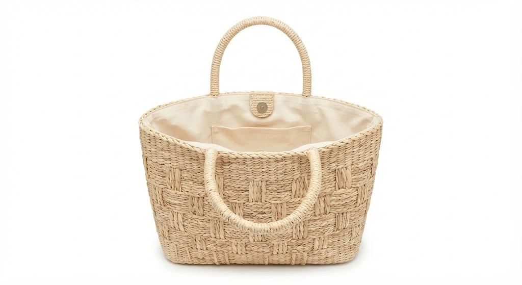 Woven Straw Beach Tote Bag for Women