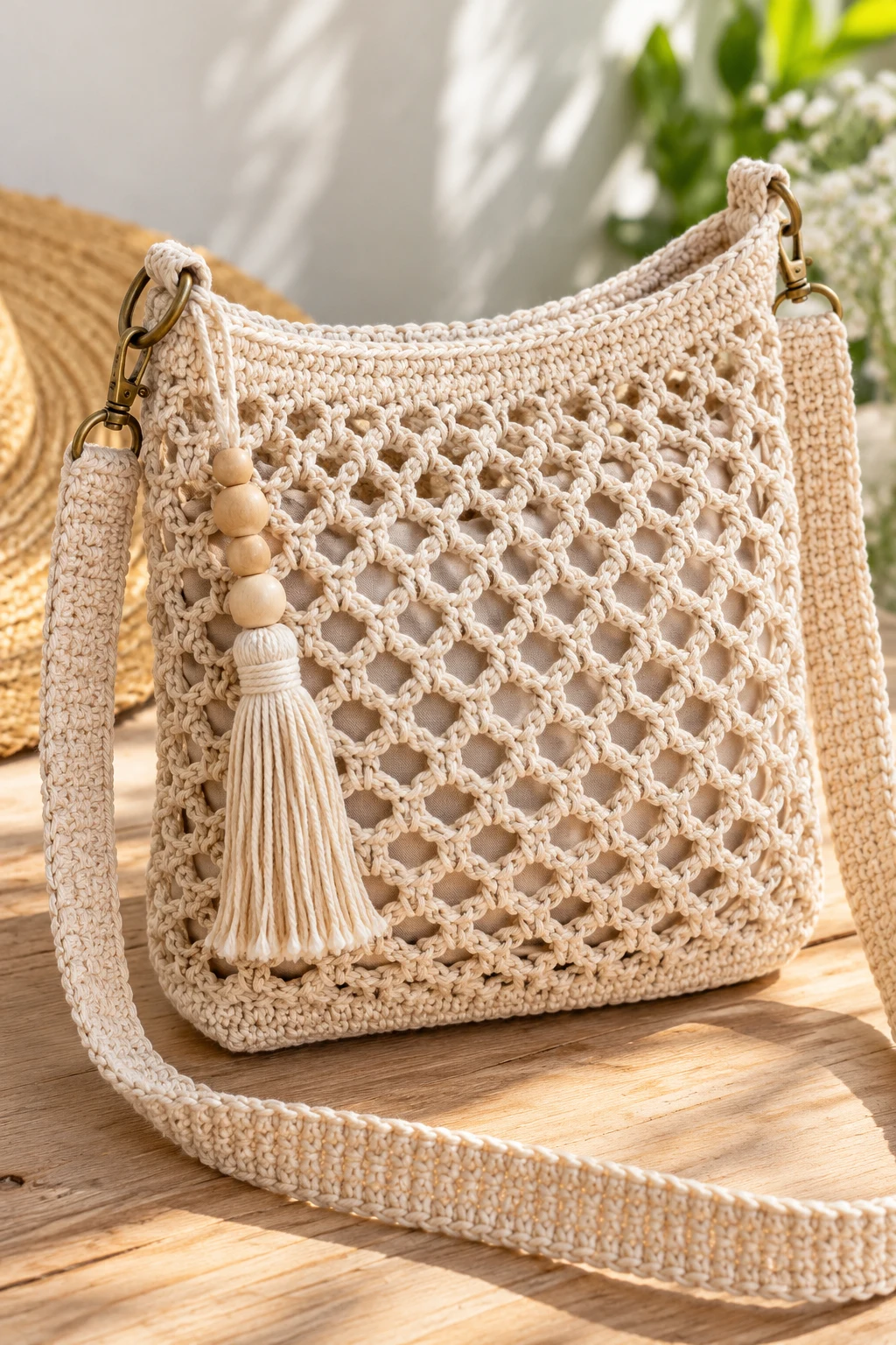 Mesh Summer Cross Body Crochet Bag — cross body crochet bag