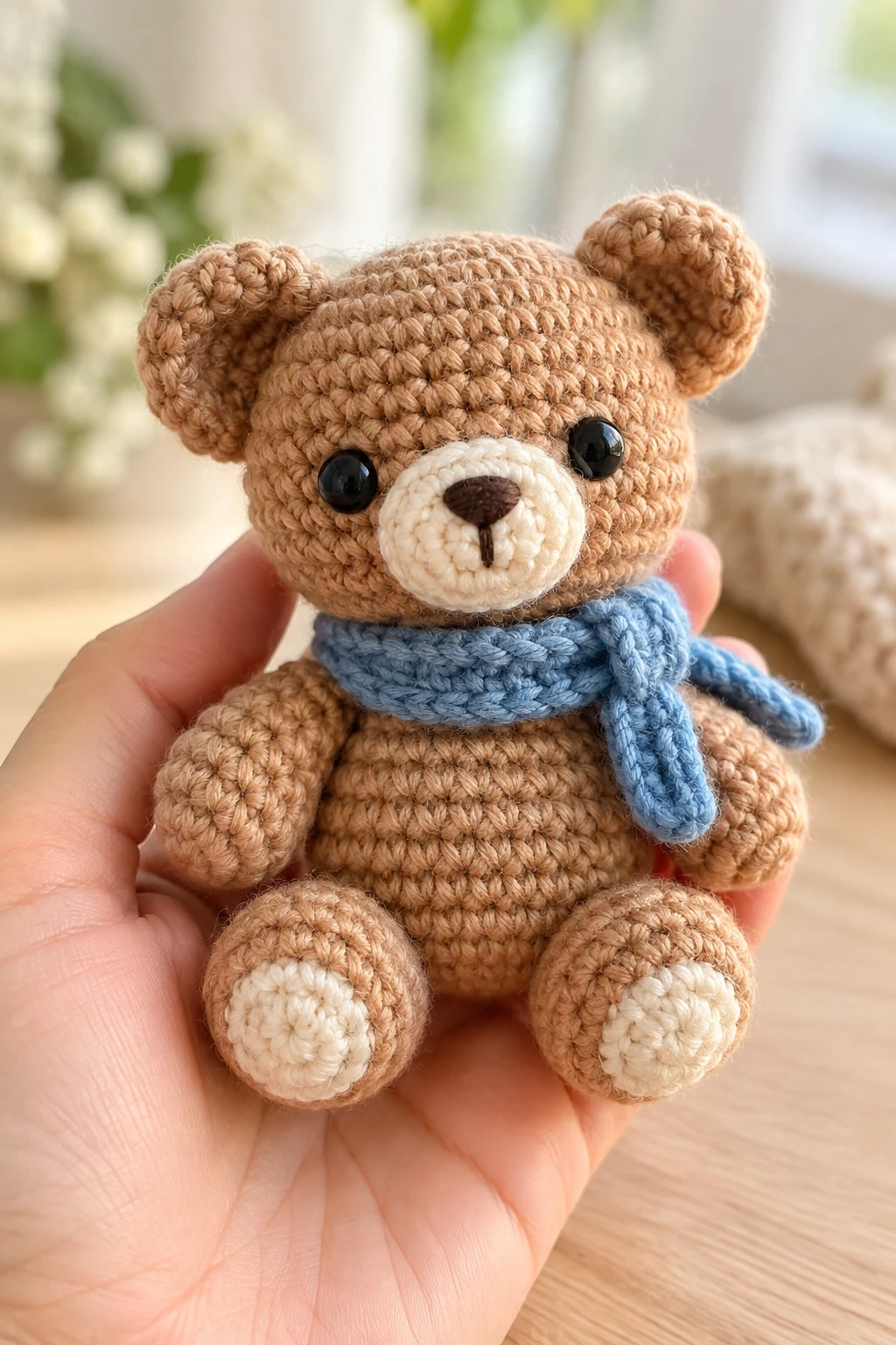 Crochet Mini Teddy Bear — cute crochet gift style outfit