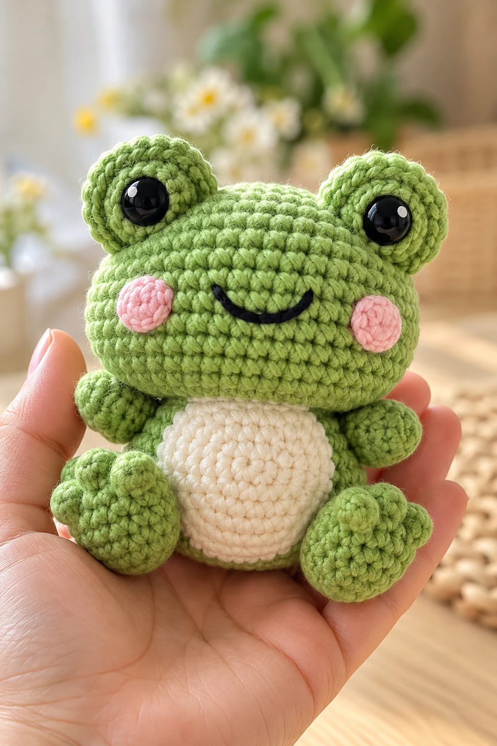 Crochet Mini Frog Plushie — cute crochet gift style outfit