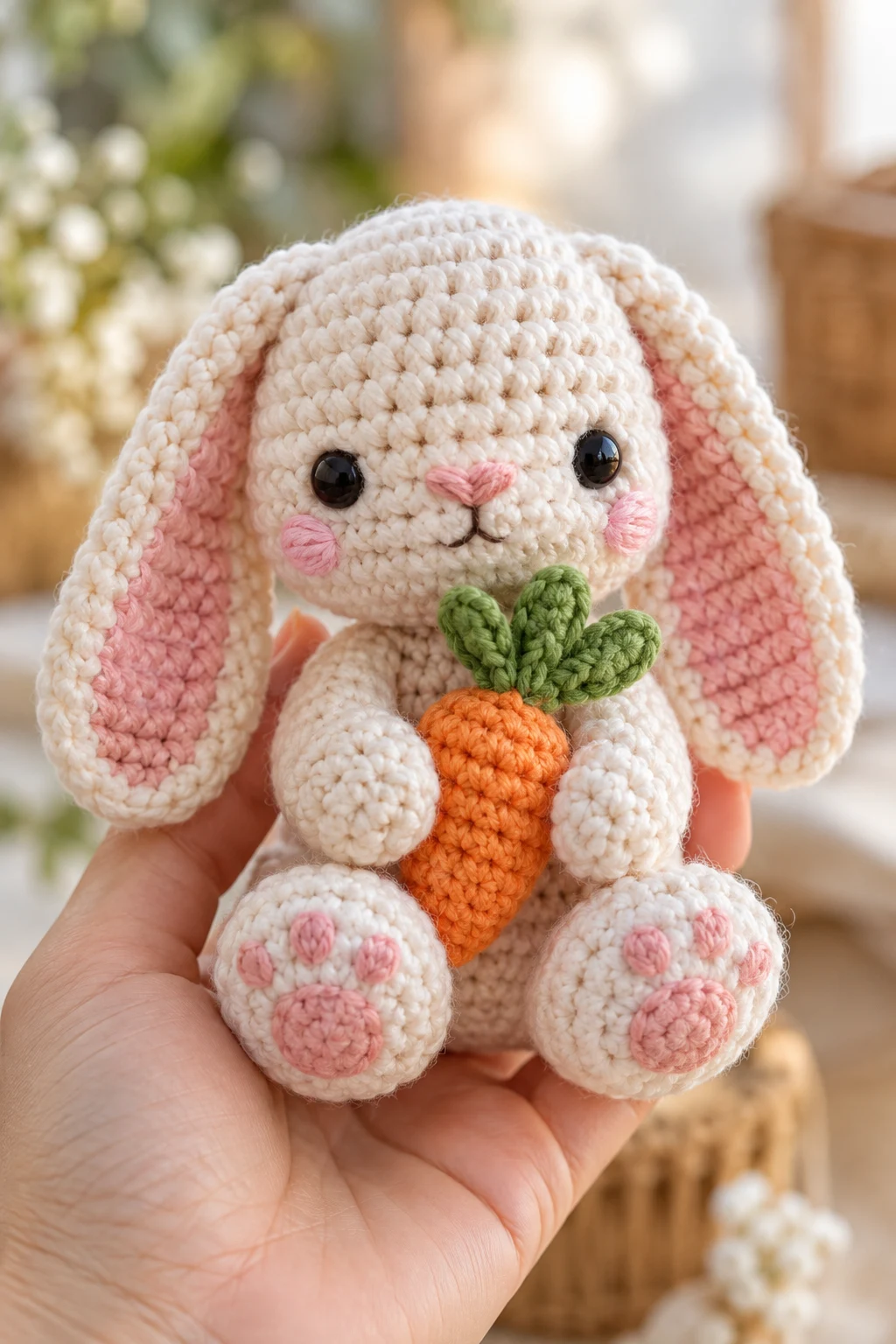 Mini Crochet Bunny Plushie — cute crochet gift style outfit