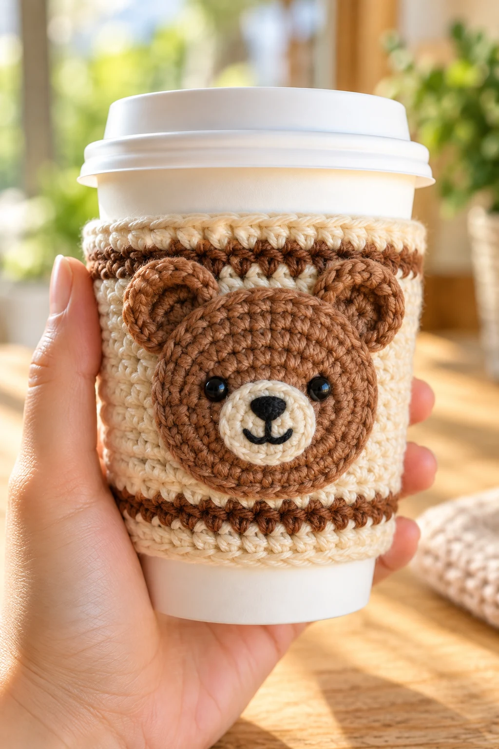 Cozy Crochet Coffee Cup Sleeve — cute crochet gift style outfit