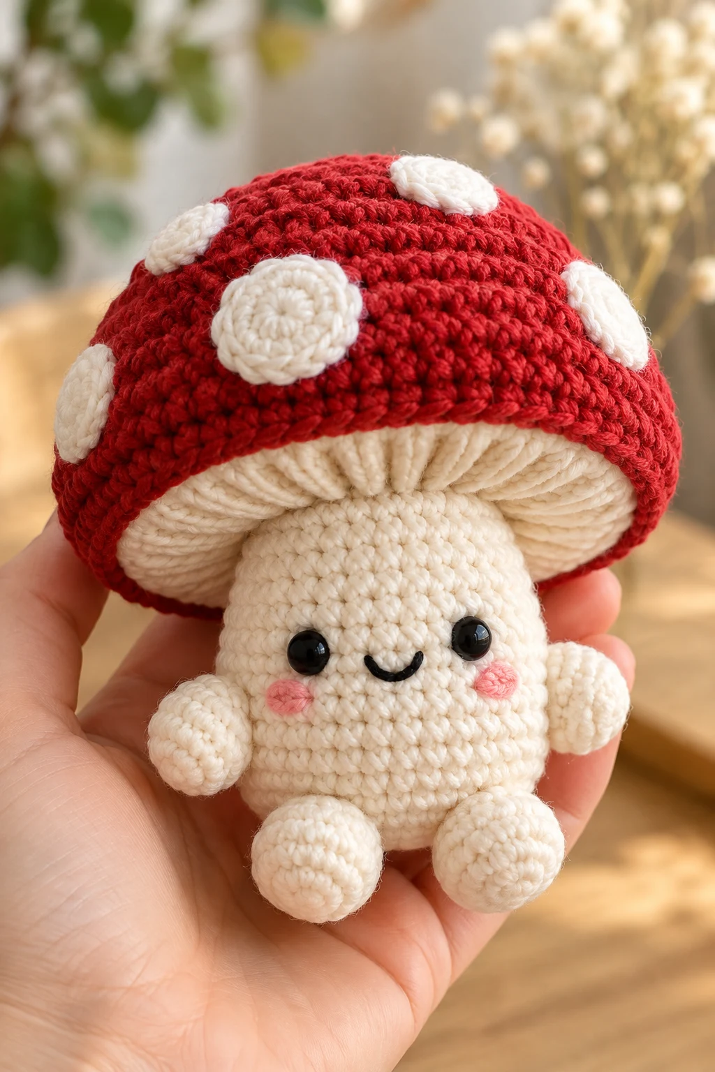Crochet Mushroom Plushie — cute crochet ideas for boyfriend style outfit