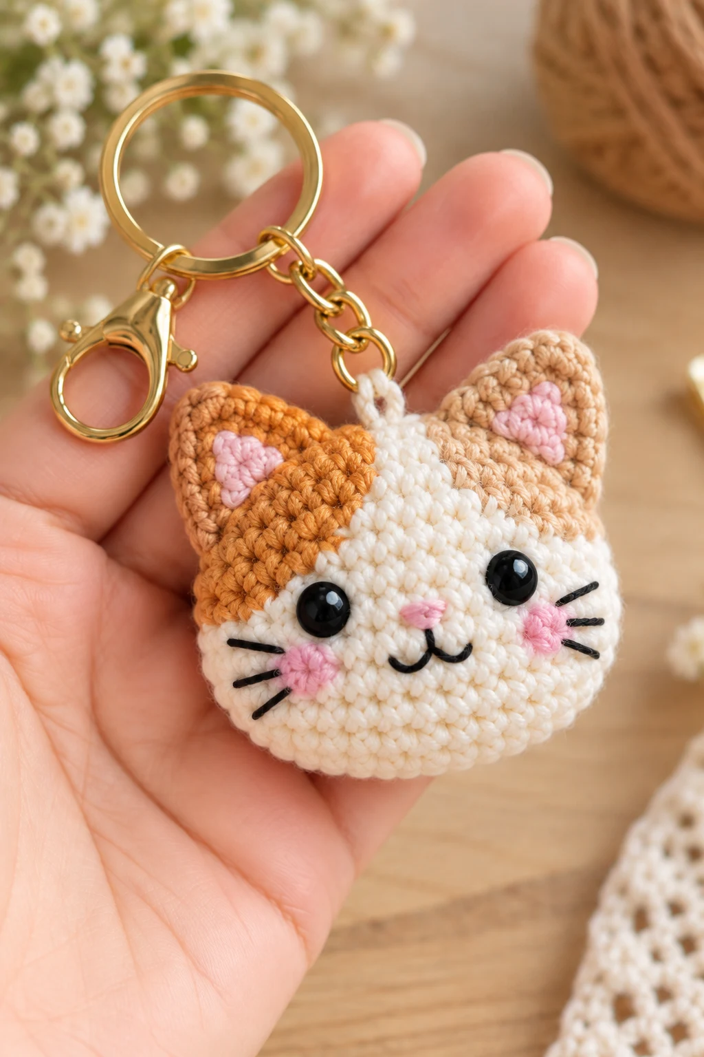 Cute Crochet Ideas Keychain: Mini Heart — cute crochet ideas keychain style outfit