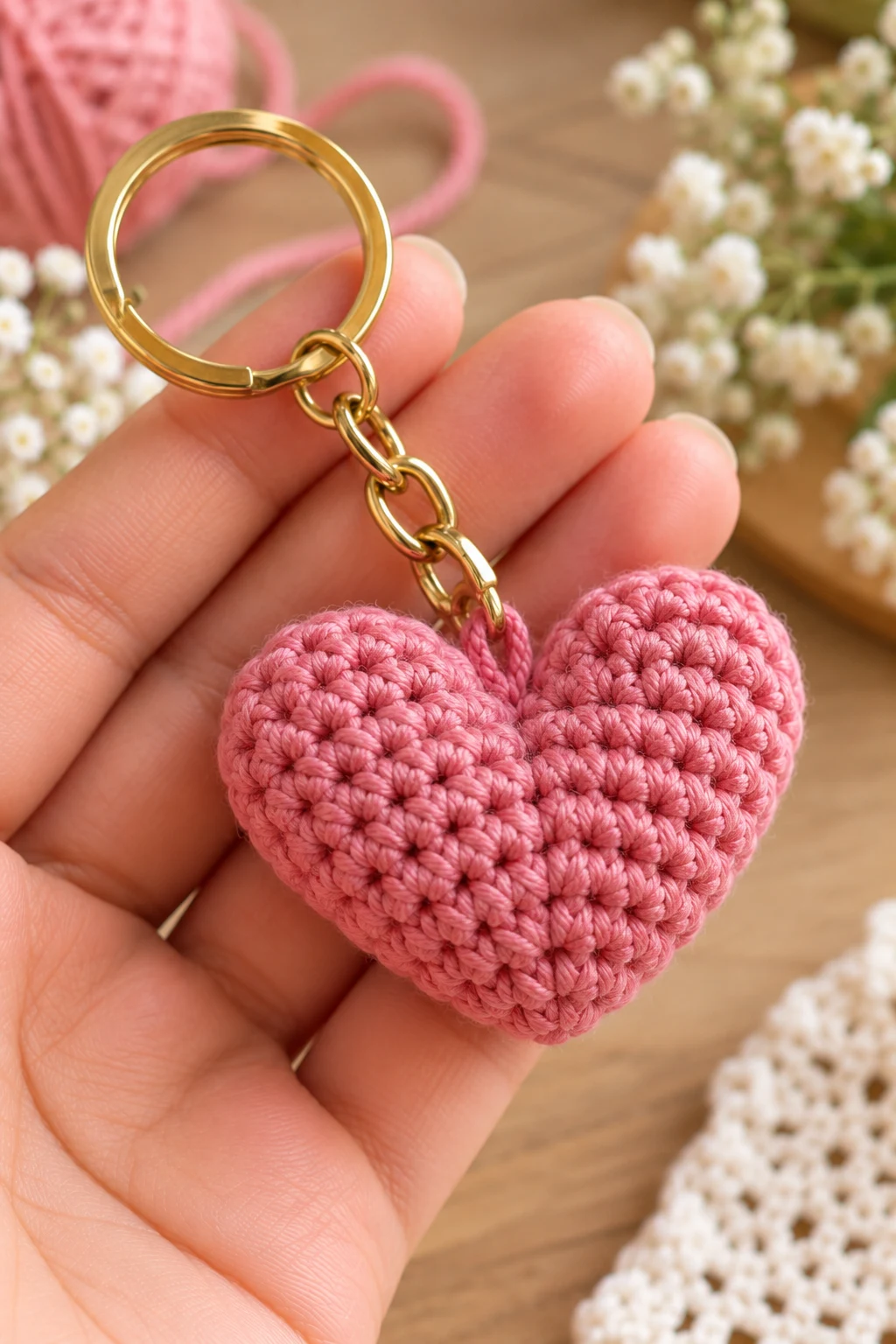 Mini Crochet Mushroom — cute crochet ideas keychain style outfit
