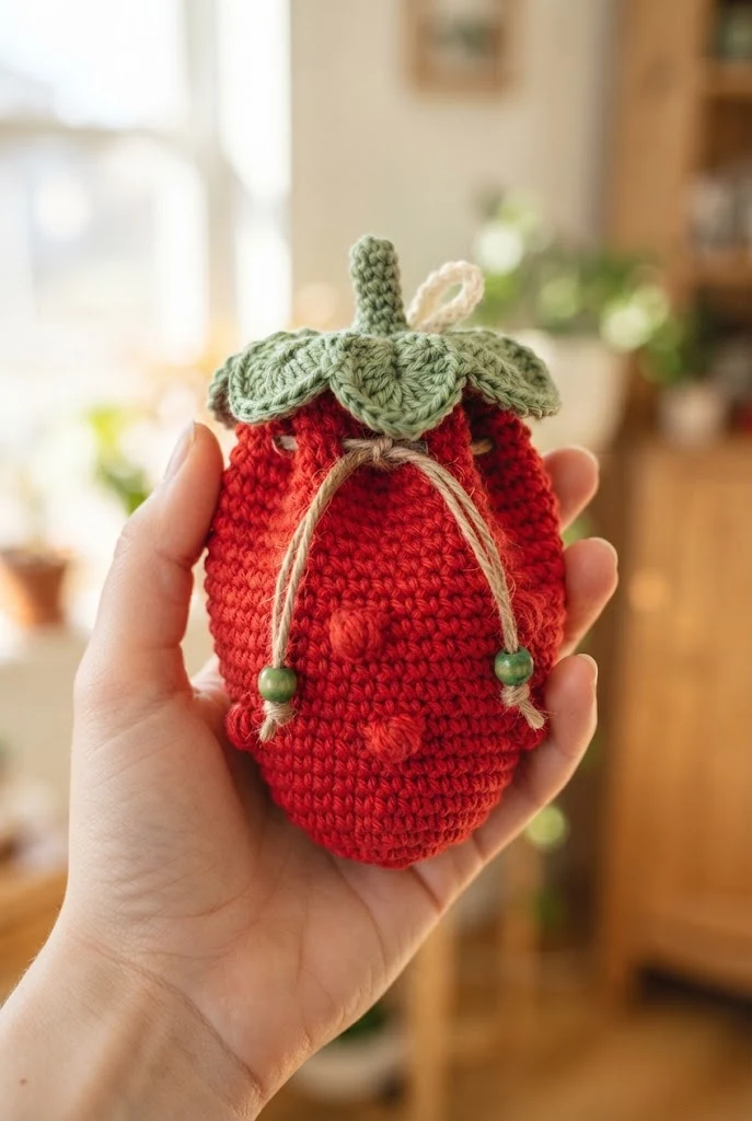Strawberry Pod Pouches — cute crochet ideas style outfit