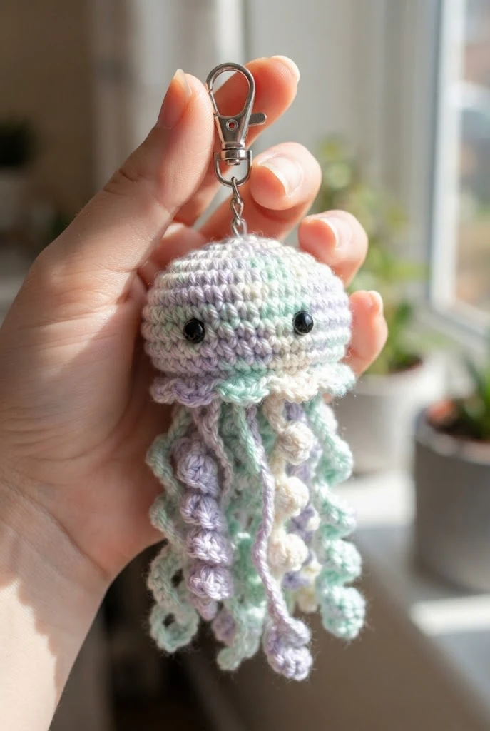 Jellyfish Bag Charms — cute crochet ideas style outfit