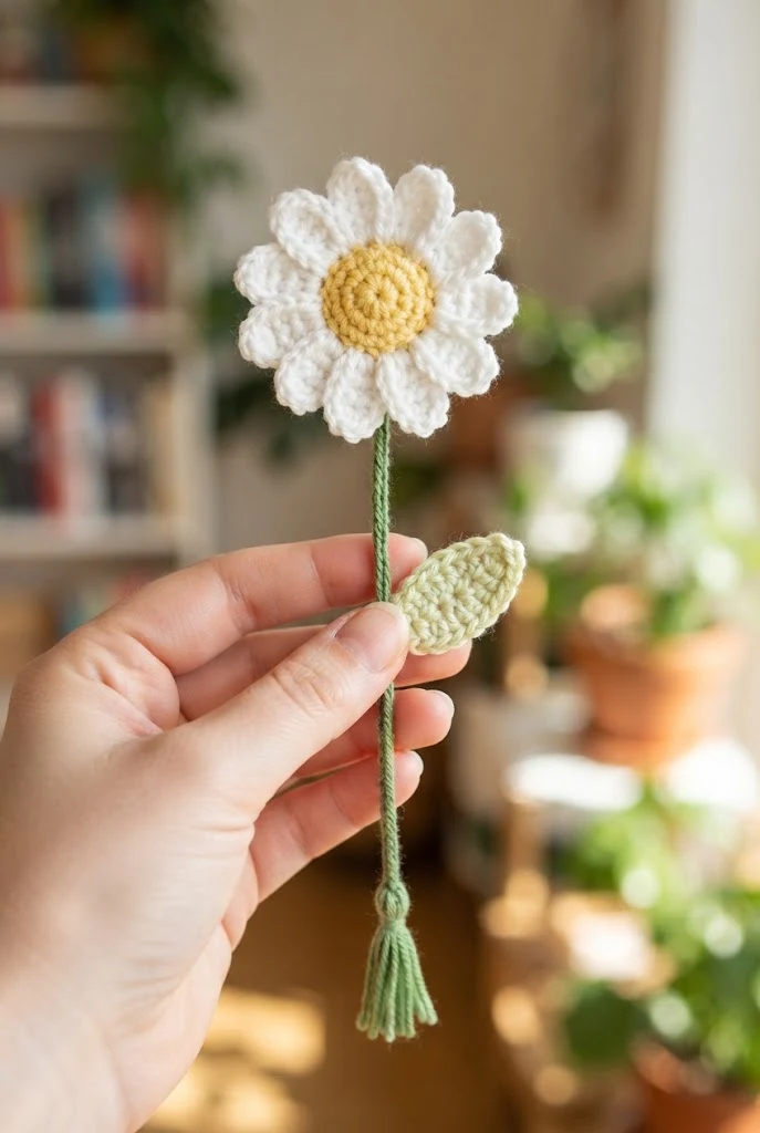 Daisy Flower Bookmarks — cute crochet ideas style outfit