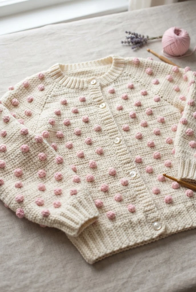 Bobble Stitch Cardigans — cute crochet ideas style outfit
