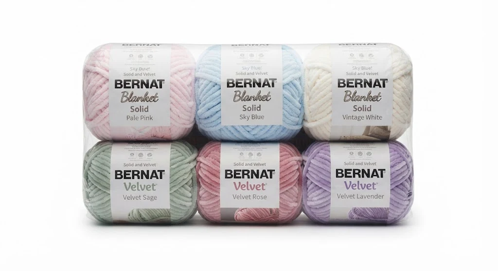 Bernat Blanket Yarn Solid and Velvet Multipack