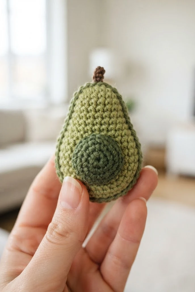 Tiny Avocado Amigurumi — cute crochet