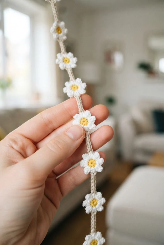 Daisy Chain Bookmarks — cute crochet
