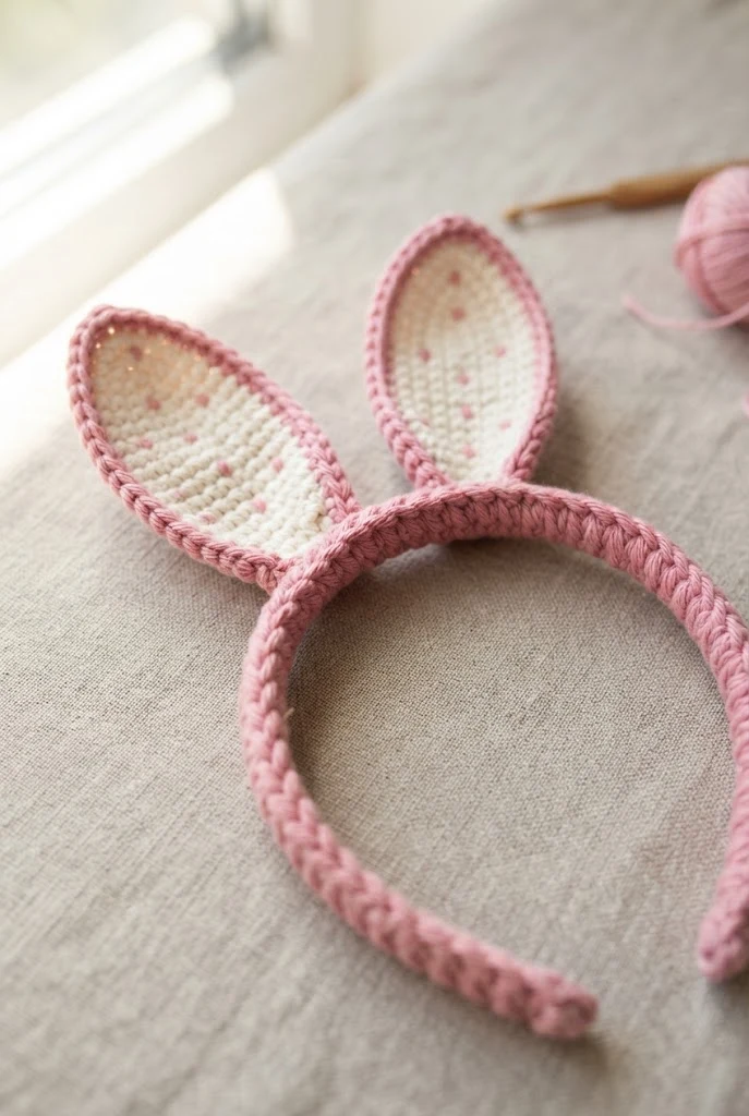 Cute Crochet Bunny Ear Headband — cute crochet