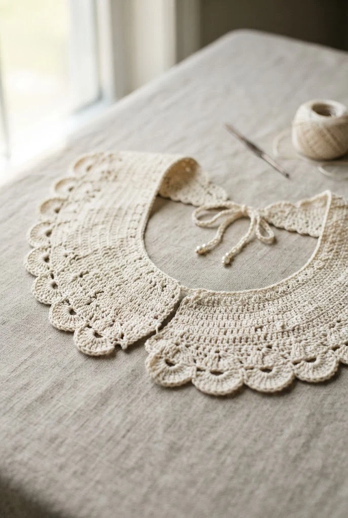 Vintage Scallop-Edged Collar — cute crochet