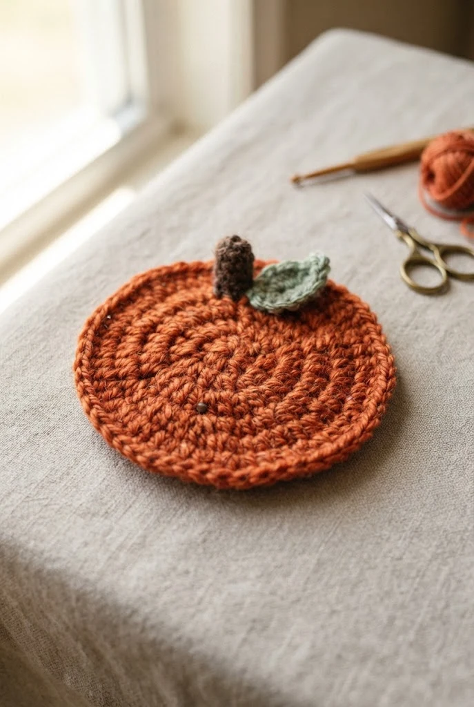 Spiced Pumpkin Coasters — cute crochet