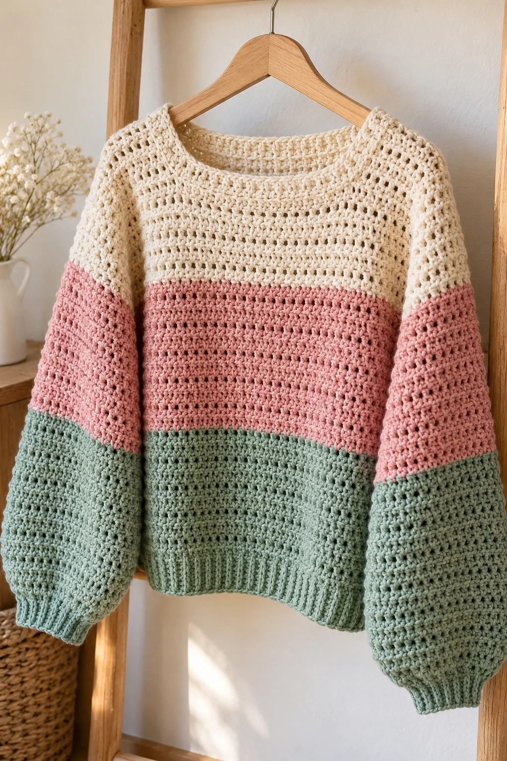 The Beginner-Friendly Rectangle Sweater — cute crochet sweater