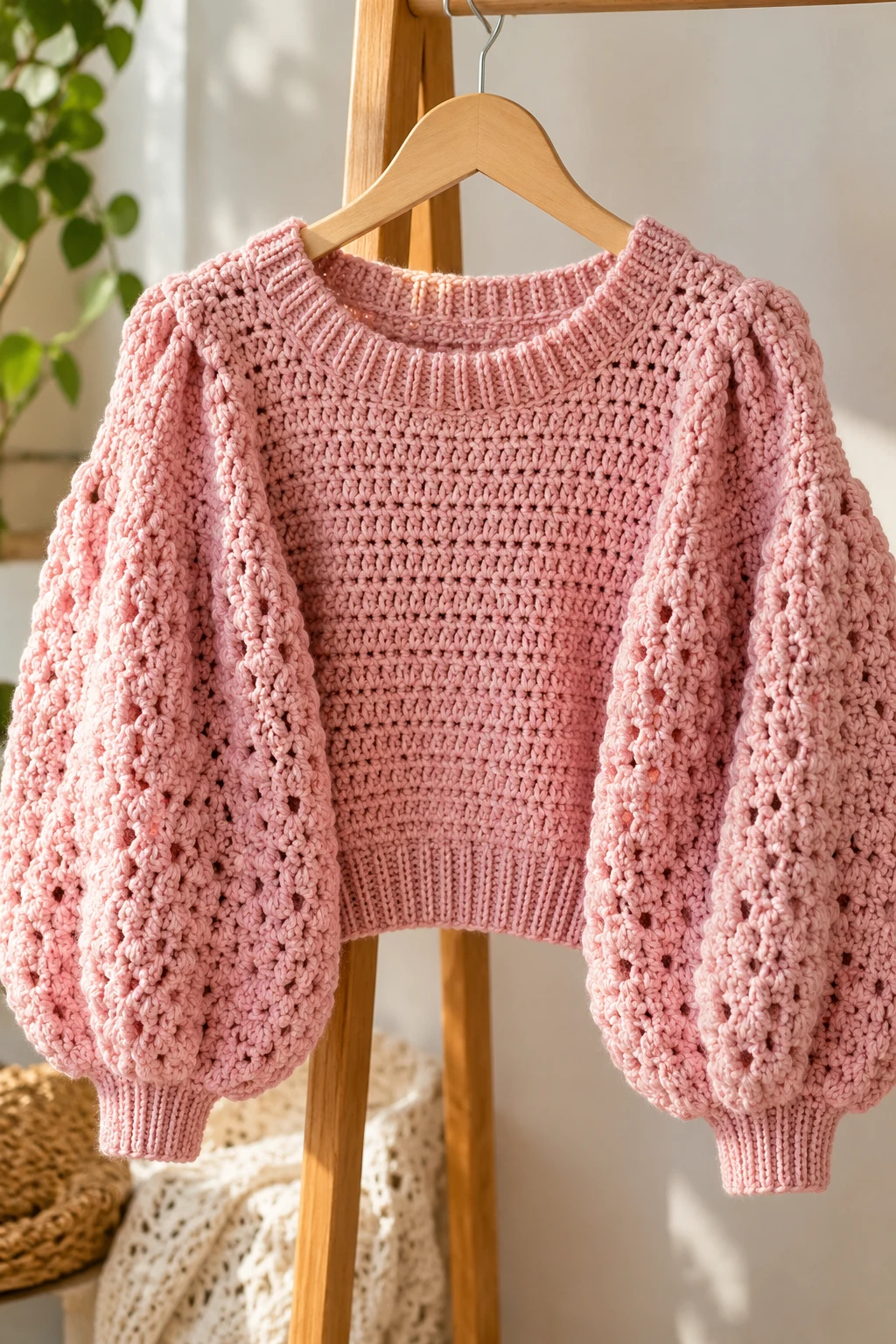 The Cute Crochet Sweater With Puff Sleeves — cute crochet sweater