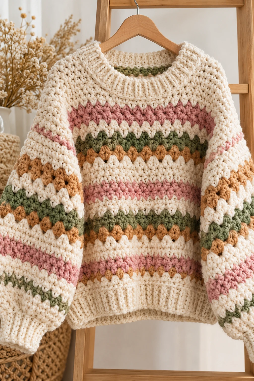 The Chunky Winter Crochet Pullover — cute crochet sweater