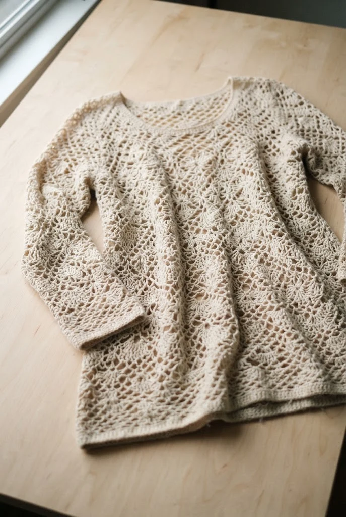 Open-Work Lace Statement Tunic — cute crochet tops style outfit