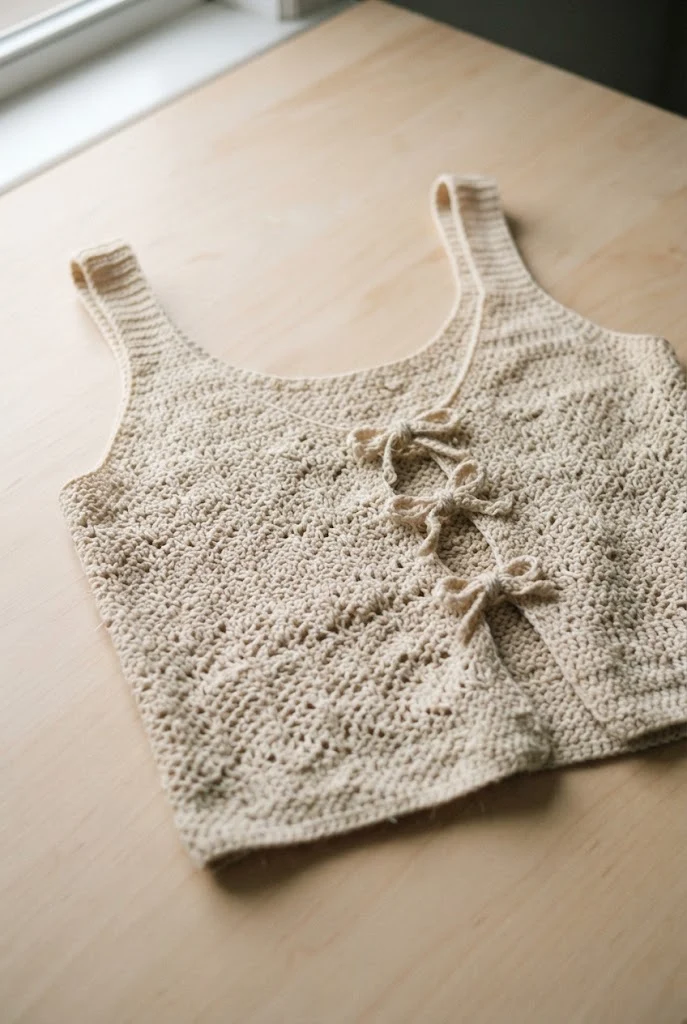 Dainty Bow-Tie Back Top — cute crochet tops style outfit