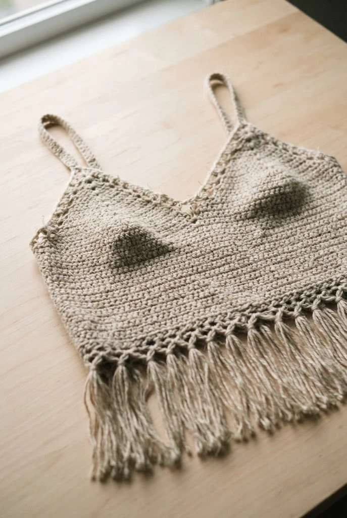 Boho Fringe Crop Top — cute crochet tops style outfit