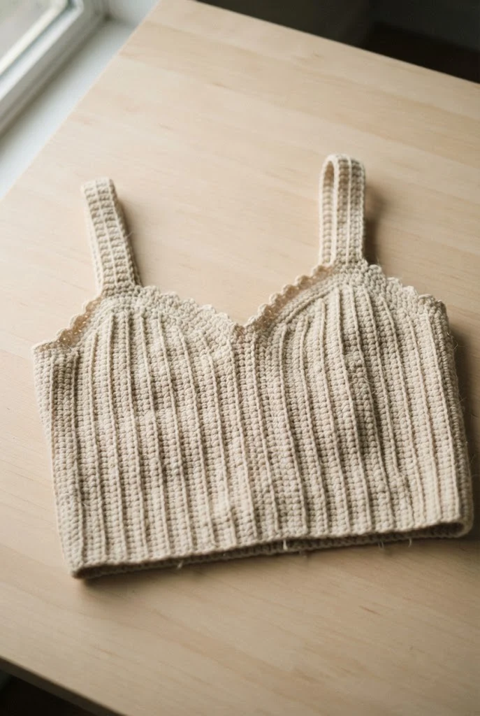Ribbed Sweetheart Crop — cute crochet tops style outfit
