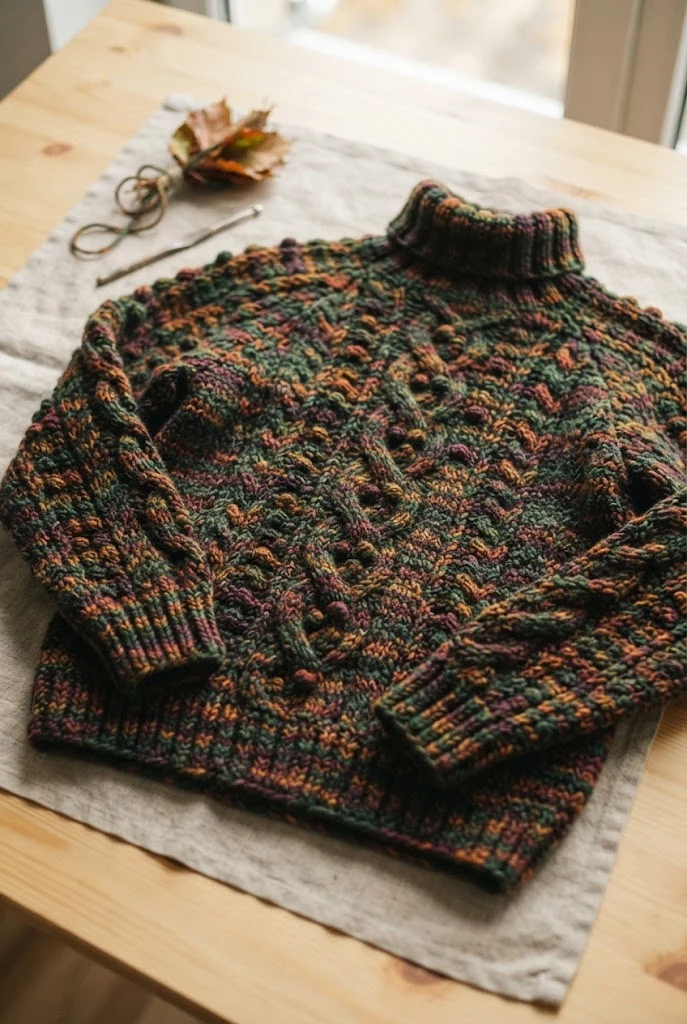 Moody Autumn Layering — cute crochet wearables style outfit