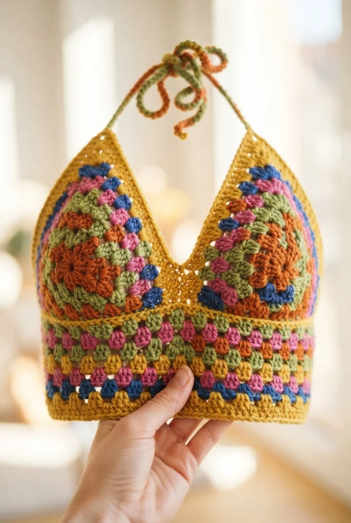 Retro 70s Disco Vibe — cute crochet wearables style outfit