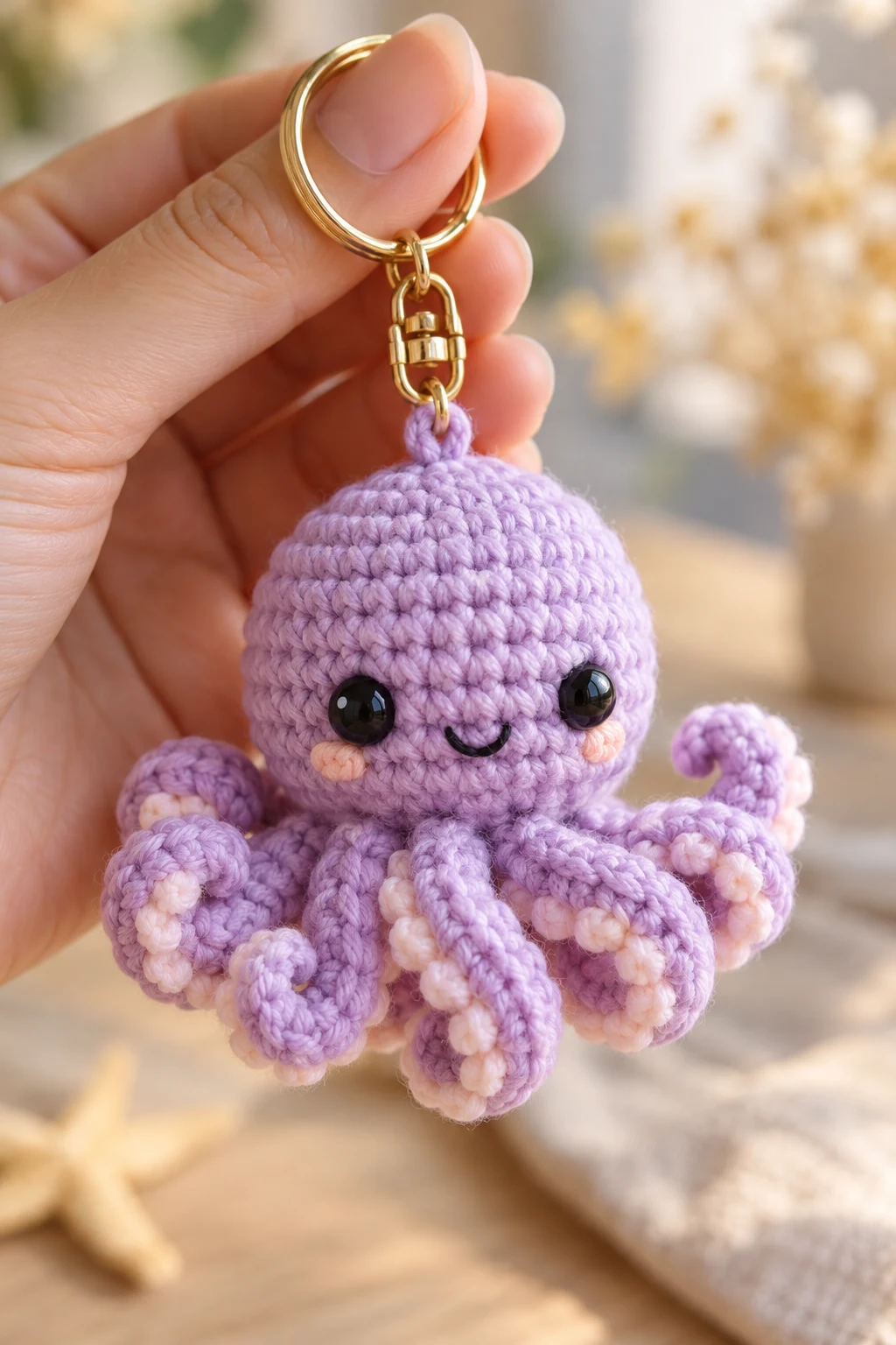 Mini Octopus Crochet Keychain — cute keychains crochet style outfit