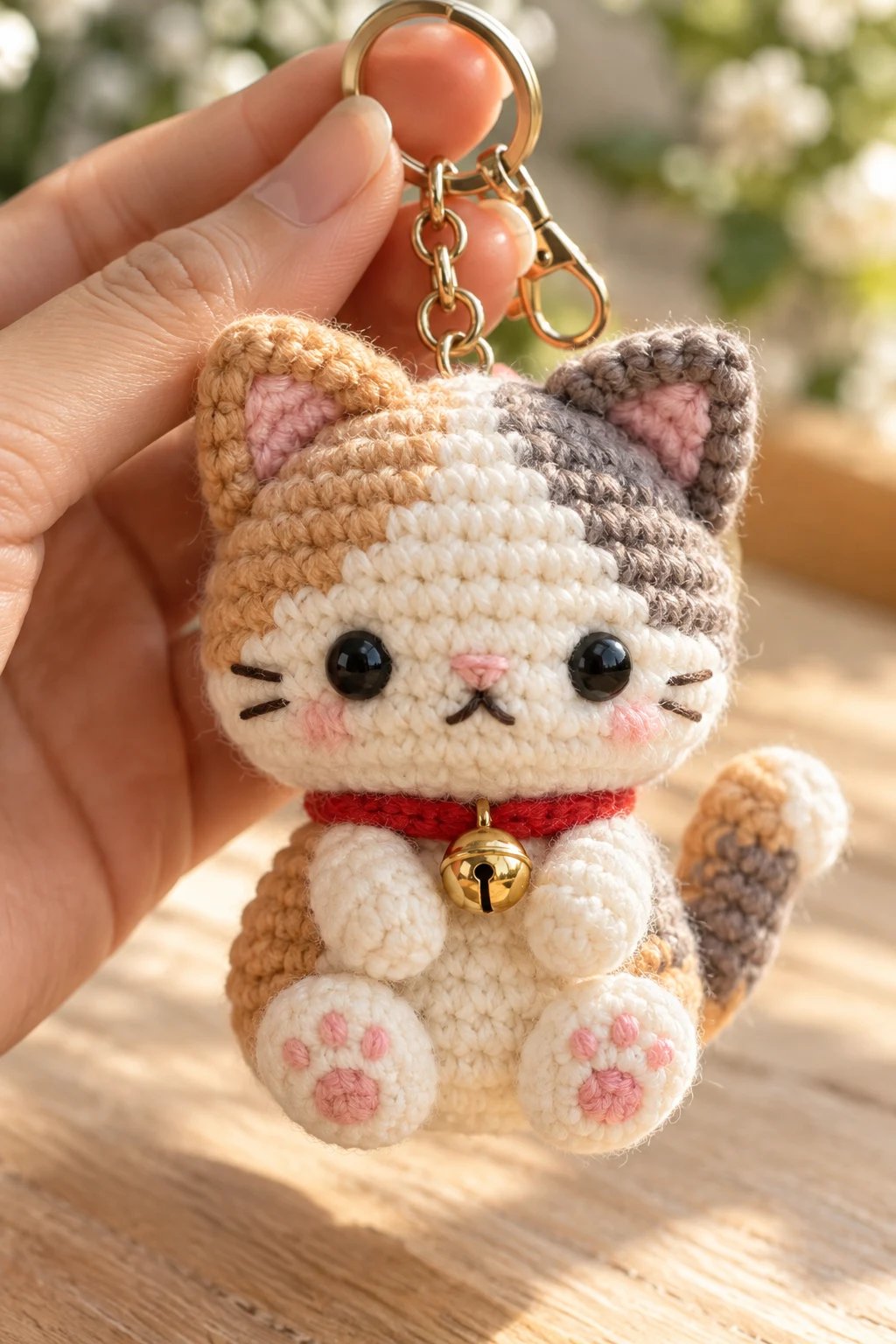 Crochet Mini Cat Keychain — cute keychains crochet style outfit