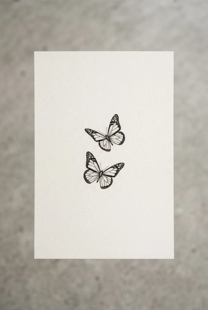 Inner Wrist Single-Needle Flutter — dainty butterfly tattoo simple style outfit