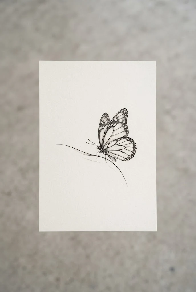 Collarbone Contour Masterpieces — dainty butterfly tattoo simple style outfit