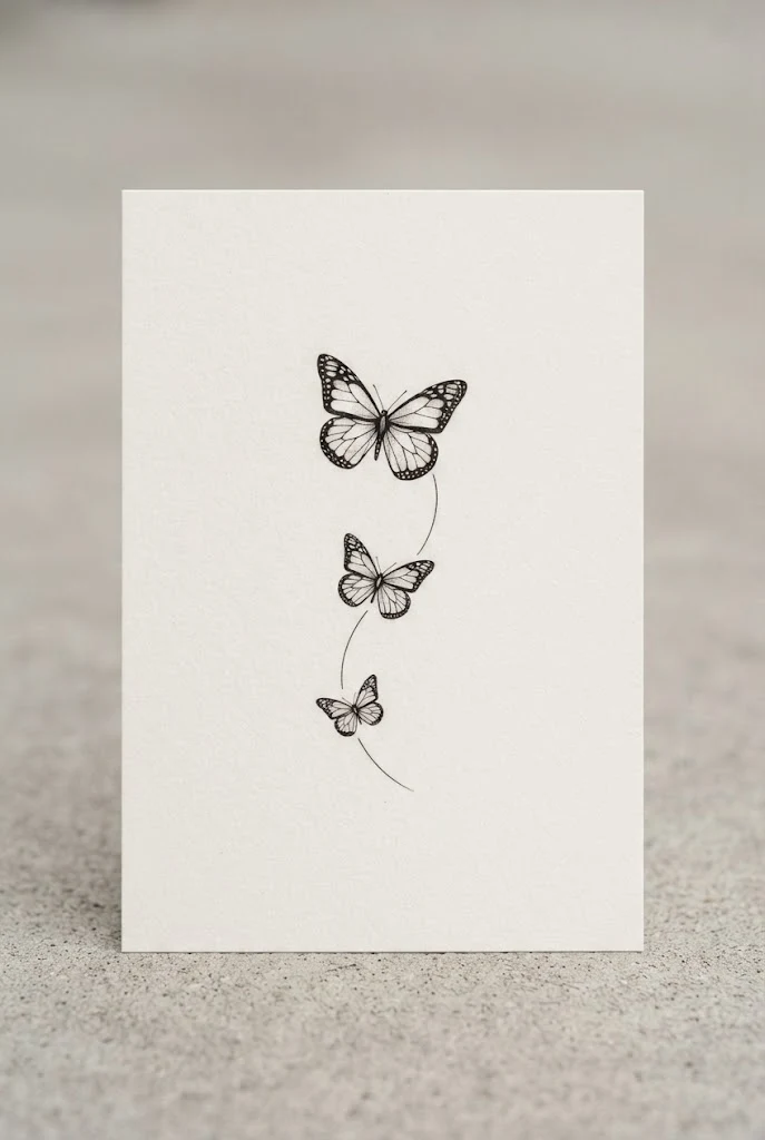Behind-the-Ear Minimalist Whispers — dainty butterfly tattoo simple style outfit