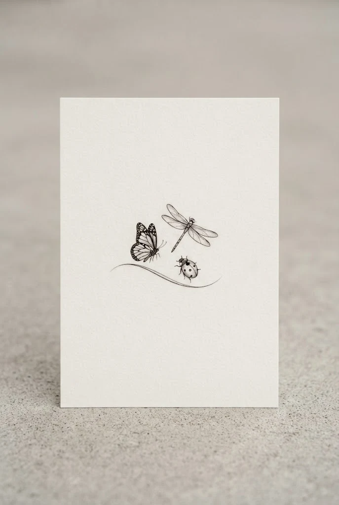 Finger-Side Micro Fine-Line Art — dainty butterfly tattoo simple style outfit
