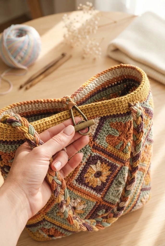 The Mosaic Colorwork Daisy Tote — daisy bag crochet