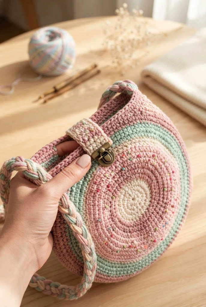 The Sweet Springtime Donut Circle Bag — daisy bag crochet
