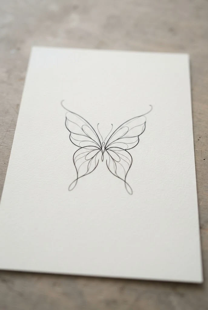Minimalist Fine-Line Single-Needle Art — different butterfly tattoo style outfit