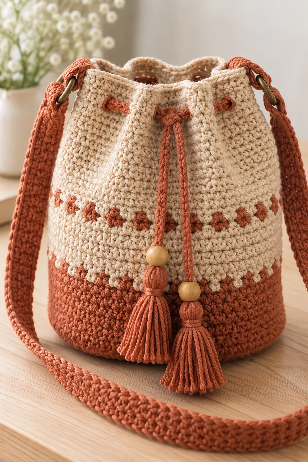 Beginner-Friendly Crochet Crossbody Bucket Bag — diy crochet bag tutorial style outfit