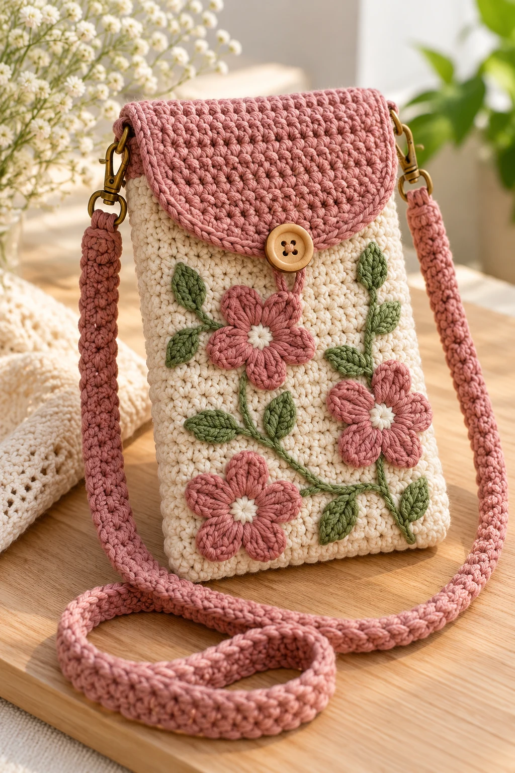 Crochet Cross Body Phone Bag Pattern Free — diy crochet bag tutorial style outfit