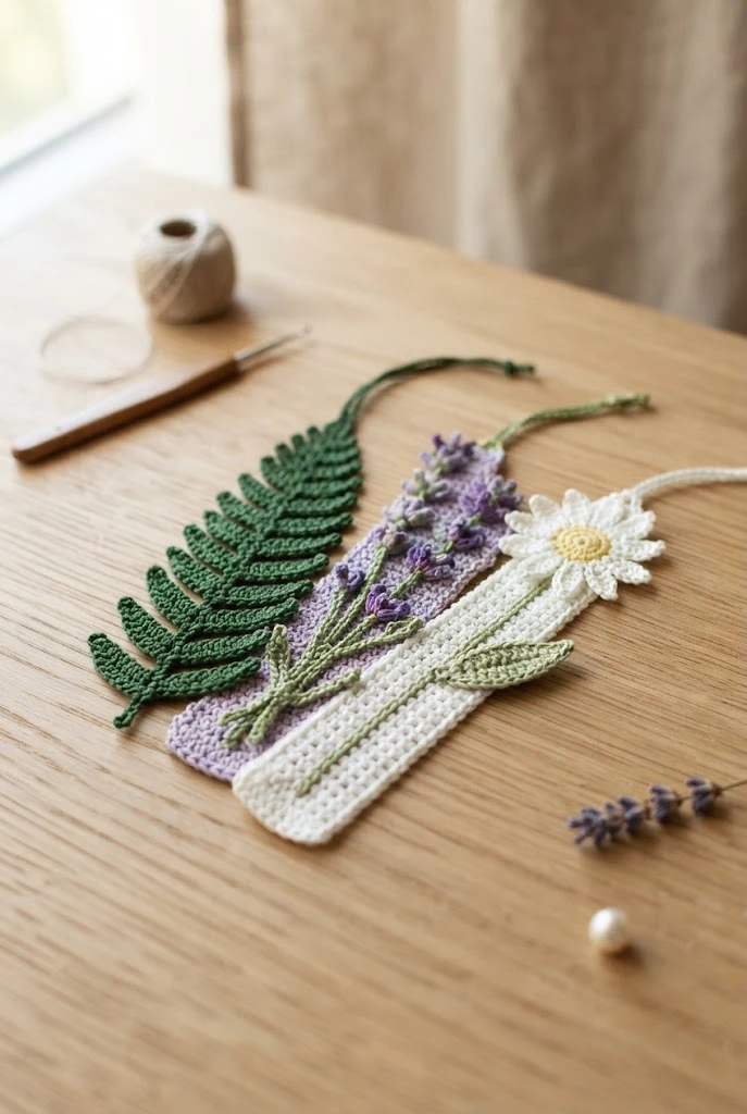 Botanical Bookmark Set — diy crochet projects style outfit