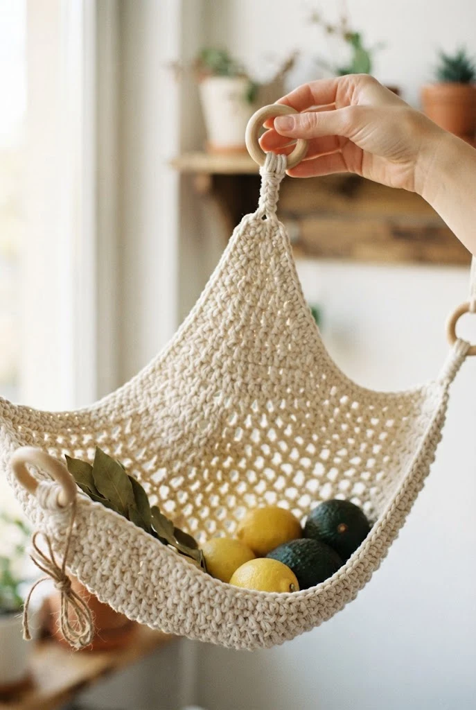 Hanging Fruit Hammock — diy crochet projects style outfit