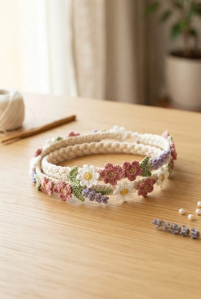 Dainty Floral Headband — diy crochet projects style outfit