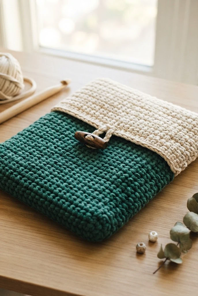 Two-Tone Laptop Sleeve — diy crochet projects style outfit
