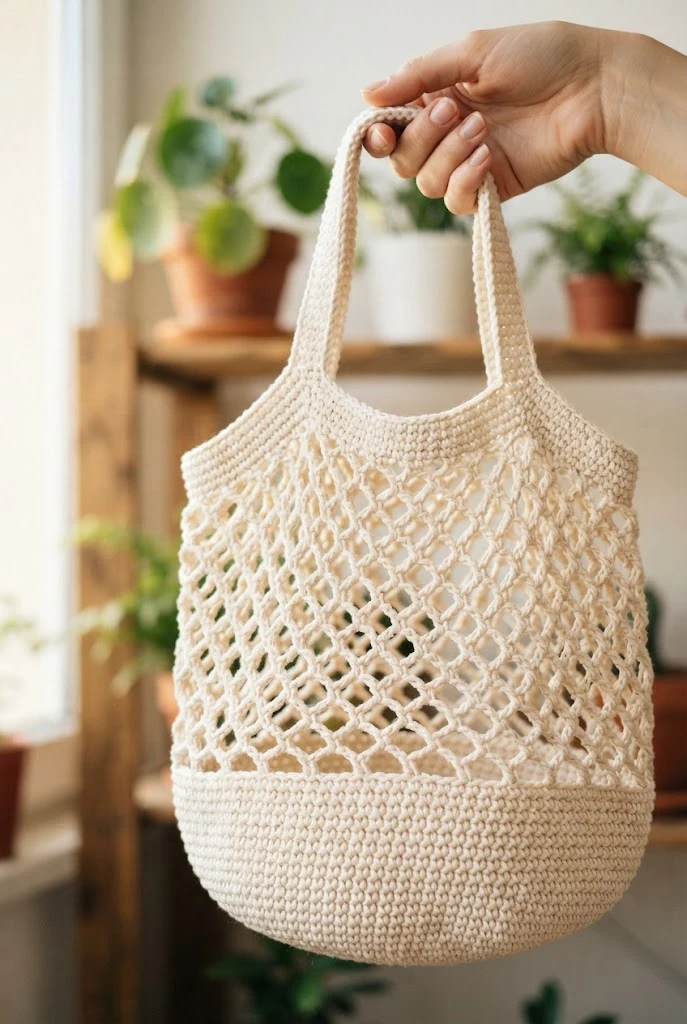 Minimalist Market Bag — diy crochet projects style outfit