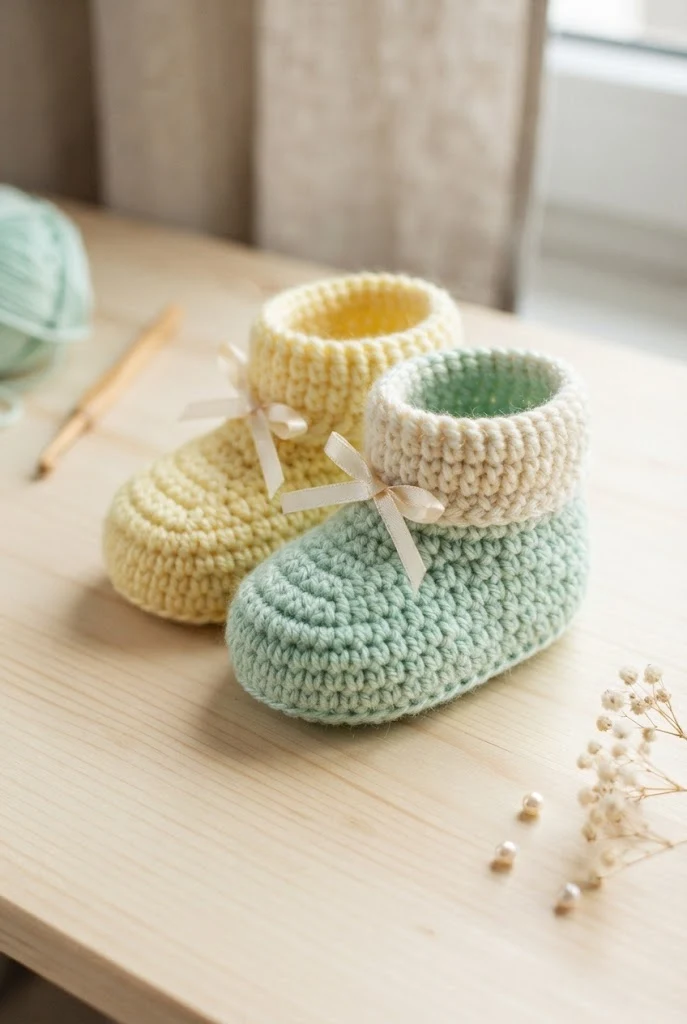 Pastel Baby Booties — diy crochet projects style outfit