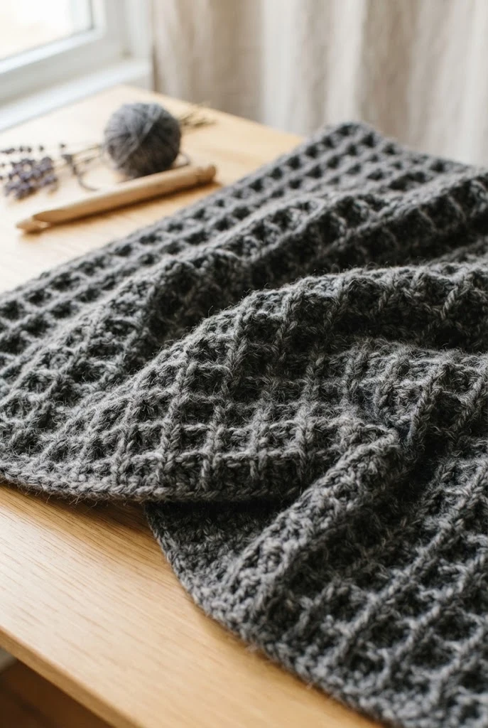 Oversized Waffle Stitch Throw — diy crochet projects style outfit
