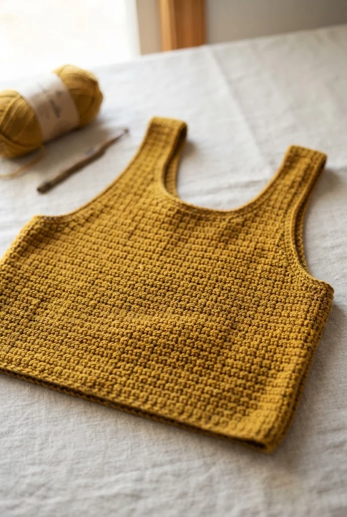 The Gilded Crocette Crop — easy clothes to crochet style outfit