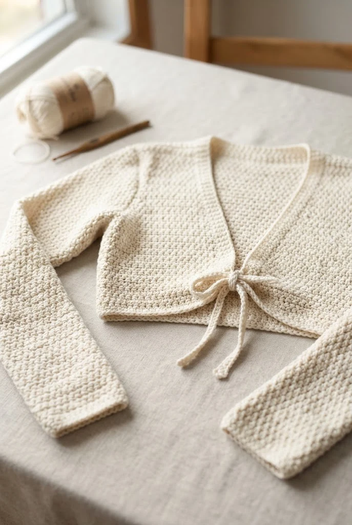The Crocette Tie-Front Bolero — easy clothes to crochet style outfit