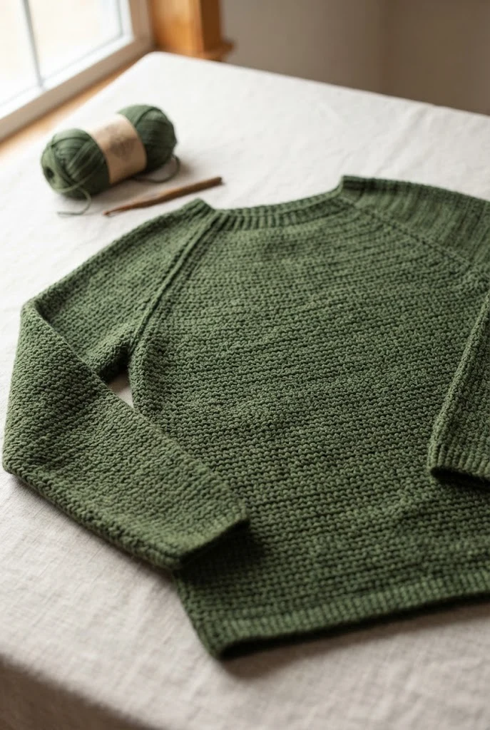 The Woodland Moss Raglan — easy clothes to crochet style outfit