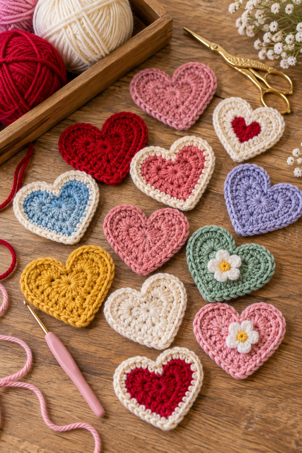 Easy Crochet Ideas for Gifts: Handmade Heart Patches — easy crochet ideas style outfit